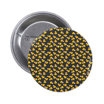 Candycorn on Black Background Pinback Button