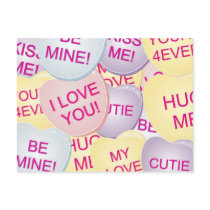 CandyHearts postcards