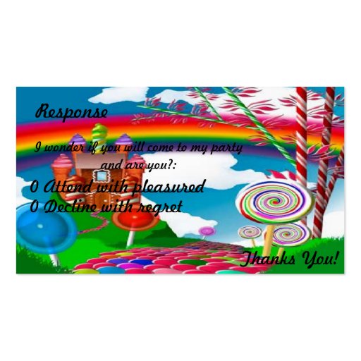 Candyland Response-Teenage Business Card (front side)