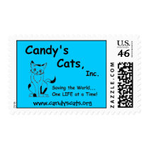 Candy's Cats Logo Postage Stamp
