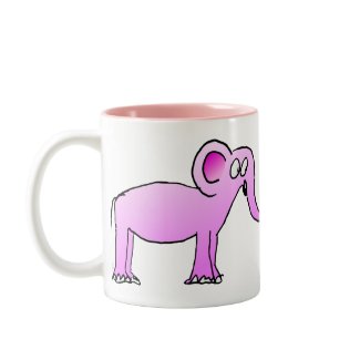 Caneca do Elefante Cor-de-Rosa