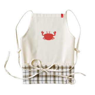 Cangrejo rojo delantal zazzle HEART