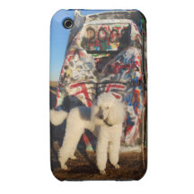 Caniche en el caso del iPhone del rancho de Cadill iPhone 3 Cárcasa