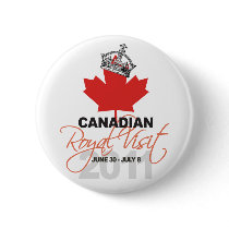 Canidian Royal Visit - William & Kate Wedding Pinback Button