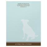 Canine blue brown posh pet sitting service custom personalized letterhead