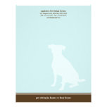 Canine blue brown posh pet sitting service custom personalized letterhead