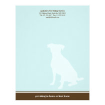 Canine blue brown posh pet sitting service custom letterhead