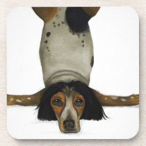Canine Contortionist cork coasters