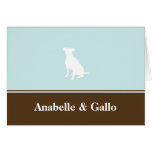 Canine dog personal name custom note card blank