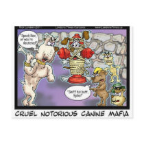 Canine Mafia Funny Tees Cards Mugs & GIfts postcards