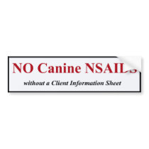 Canine NSAID BumperSticker (Red)