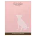 Canine pink brown posh pet sitting service custom letterhead