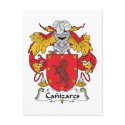 Canizares Family Crest postcards