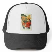 Canna Hybrids - Botanical Art hats by SunshineHill Canna Hybrids - Botanical Art hats