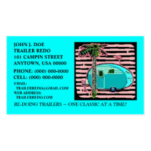 CANNED HAM VINTAGE TRAVEL TRAILERS BUSINESS CARDS!