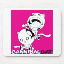 Cannibal Cat Pink mousepads by Croctail Cannibal Cat Pink mousepads