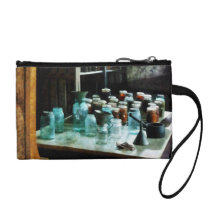 Canning Jars. Ladles and Funnel Change Purse