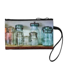 Canning Jars on Shelf Change Purse