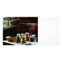 Canning Jars With Colorful Vegetables Custom Photo Card