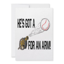 Cannon Ball Personalized Invitations