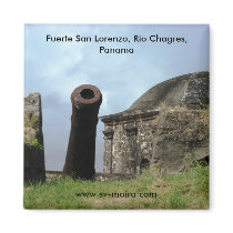 Cannon, Fuerte San Lorenzo, Rio Chagres, Panama magnets