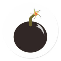 Cannonball Round Shot Bomb Cannon Ball Pirate Stickers