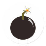 Cannonball Round Shot Bomb Cannon Ball Pirate Stickers