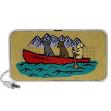 Canoe Adventure Labradors Mp3 Speakers