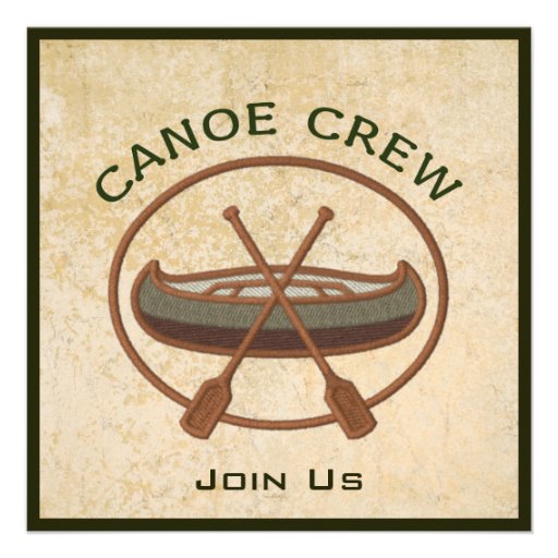 Canoe Crew Personalized Announcement