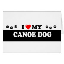 CANOE DOG GREETING CARDS