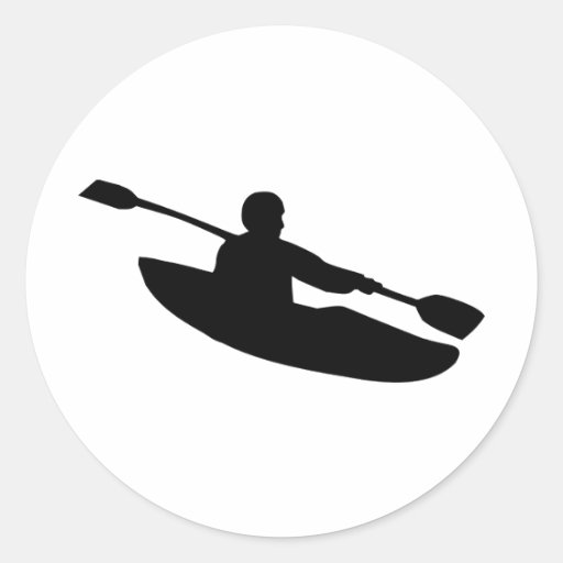 Canoe Kayak Classic Round Sticker Zazzle