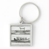 Canoe of the Iroquois Keychain