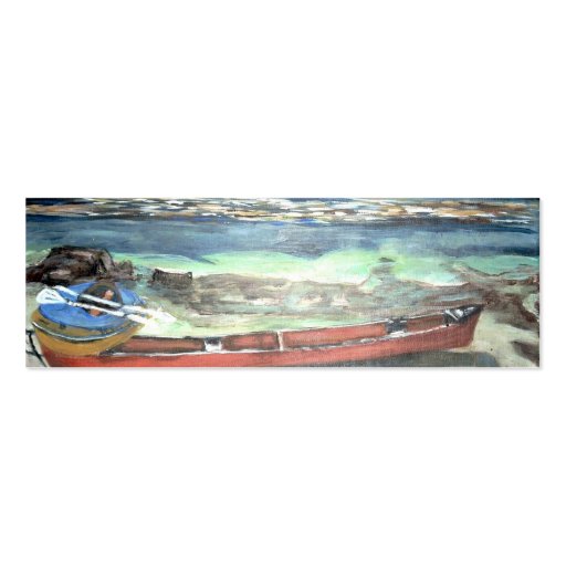 Canoe & Raft on Shell Island Business Card (back side)