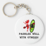 Canoe Slalom - Paddles Well With Others Key Chains