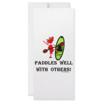 Canoe Slalom - Paddles Well With Others Personalized Rack Card