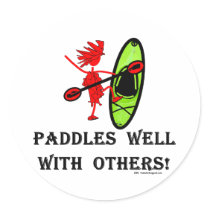 Canoe Slalom - Paddles Well With Others Sticker
