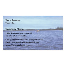 Canoeing at mouth of Sheenjek River at the Porcupi Business Card Templates