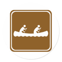 Canoeing Highway Sign stickers by wesleyowns Canoeing Highway Sign stickers