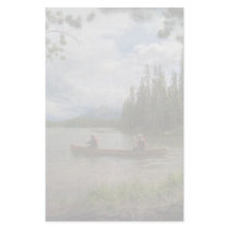 Canoeing on a Lake Stationery Design