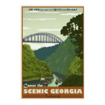 Canoeing Vintage Travel poster posters