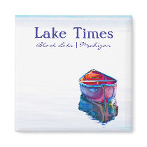 Canoeist's Evening calm magnets