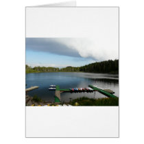 canoes on a lake cards