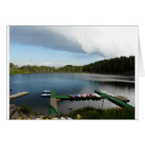 canoes on a lake cards