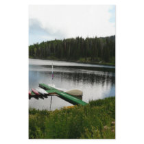 canoes on lake 2 stationery by pinkypetals canoes on lake 2 stationery