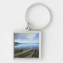 Canoes on the beach, Antananarivo, Madagascar Key Chain