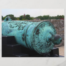 Canon en el fuerte I de St Augustine Tarjetones