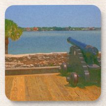 Canon over inlet painting beverage coaster