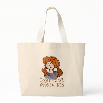 can't afford me canvas bag by lissame73