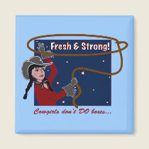 Can't Box Cowgirls Magnet magnets