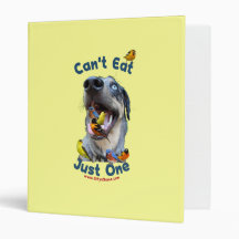 Can't Eat Just One Bird Dog Vinyl Binders